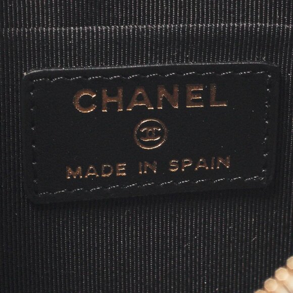 Chanel Black Caviar Leather Quilted Boy Zip Pouch - Picture 9 of 11